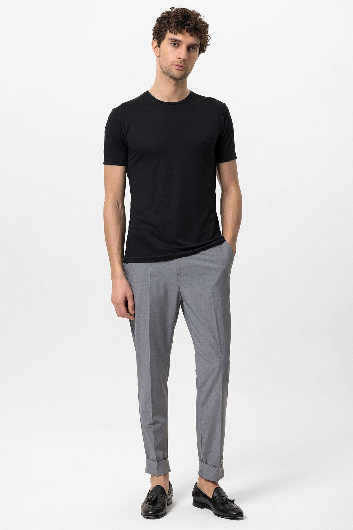 Antioch Bisiklet Yaka Slim Fit Erkek T-Shirt