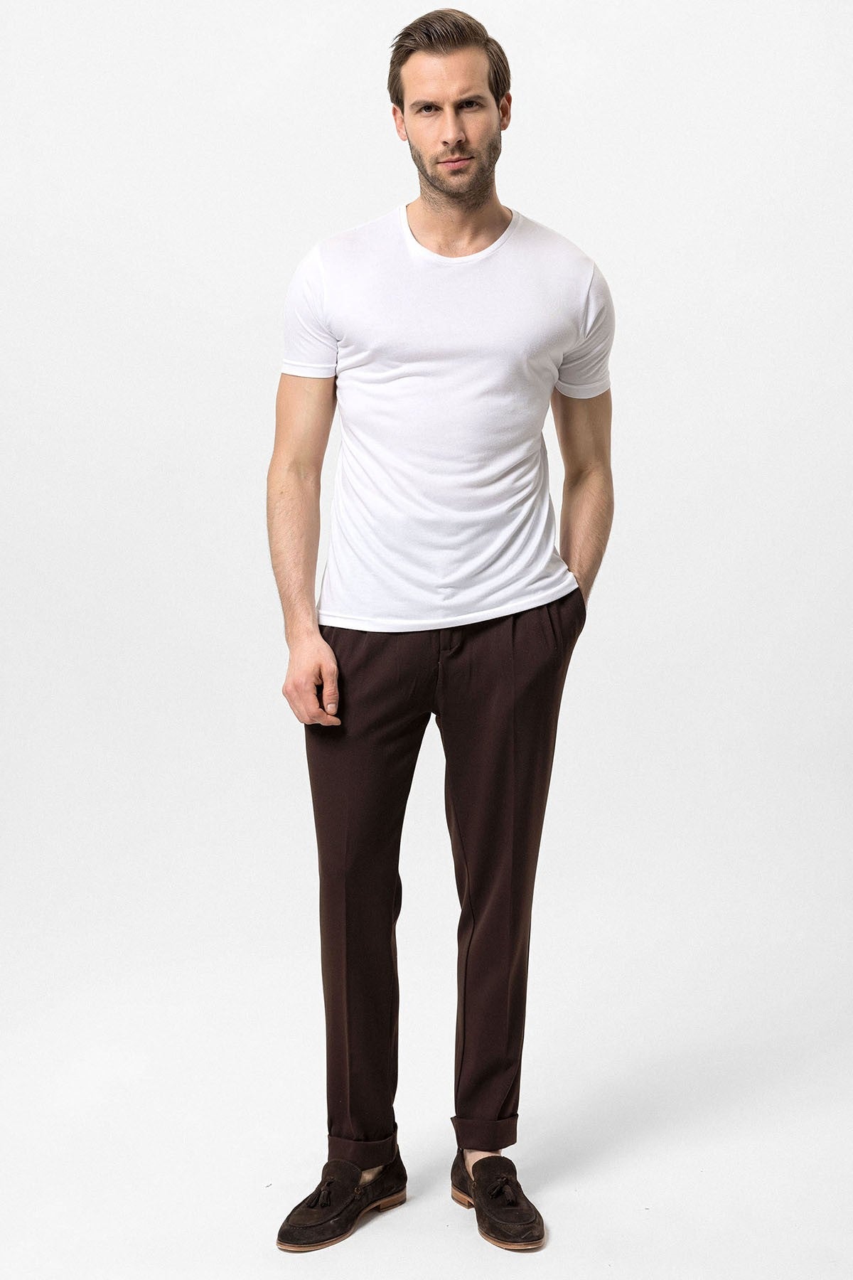 Antioch Bisiklet Yaka Slim Fit Erkek T-Shirt