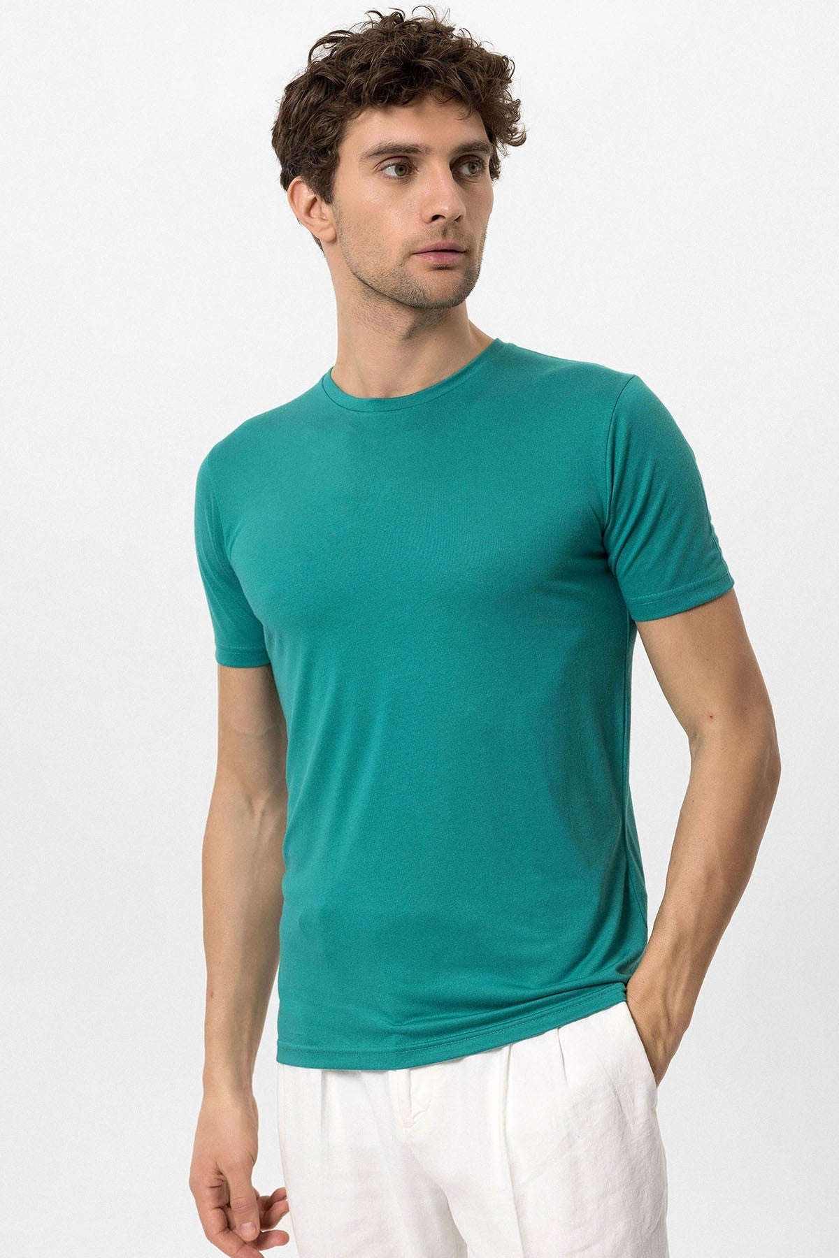 Antioch Bisiklet Yaka Slim Fit Erkek T-Shirt