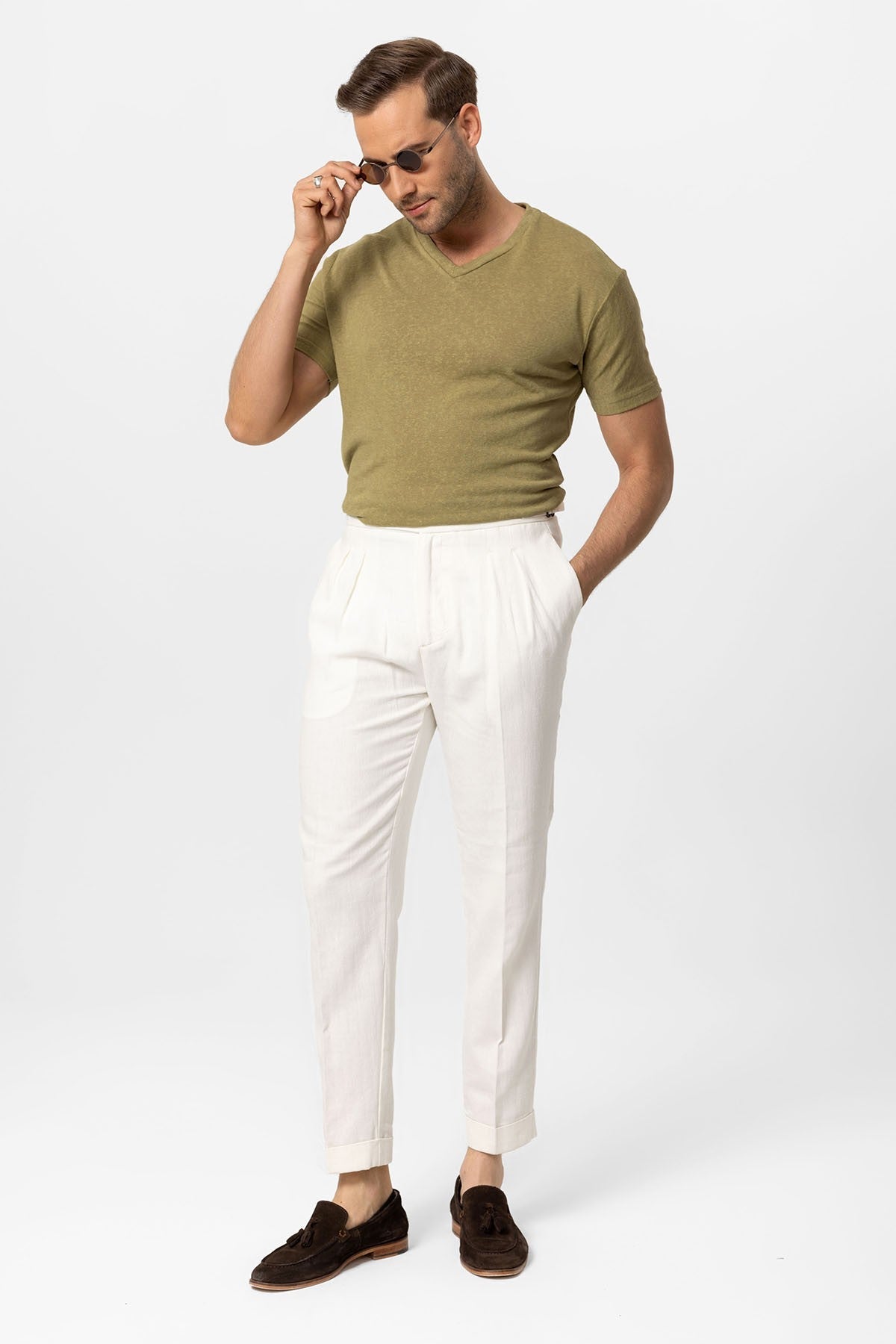 Antioch V Yaka Basic Erkek T-Shirt