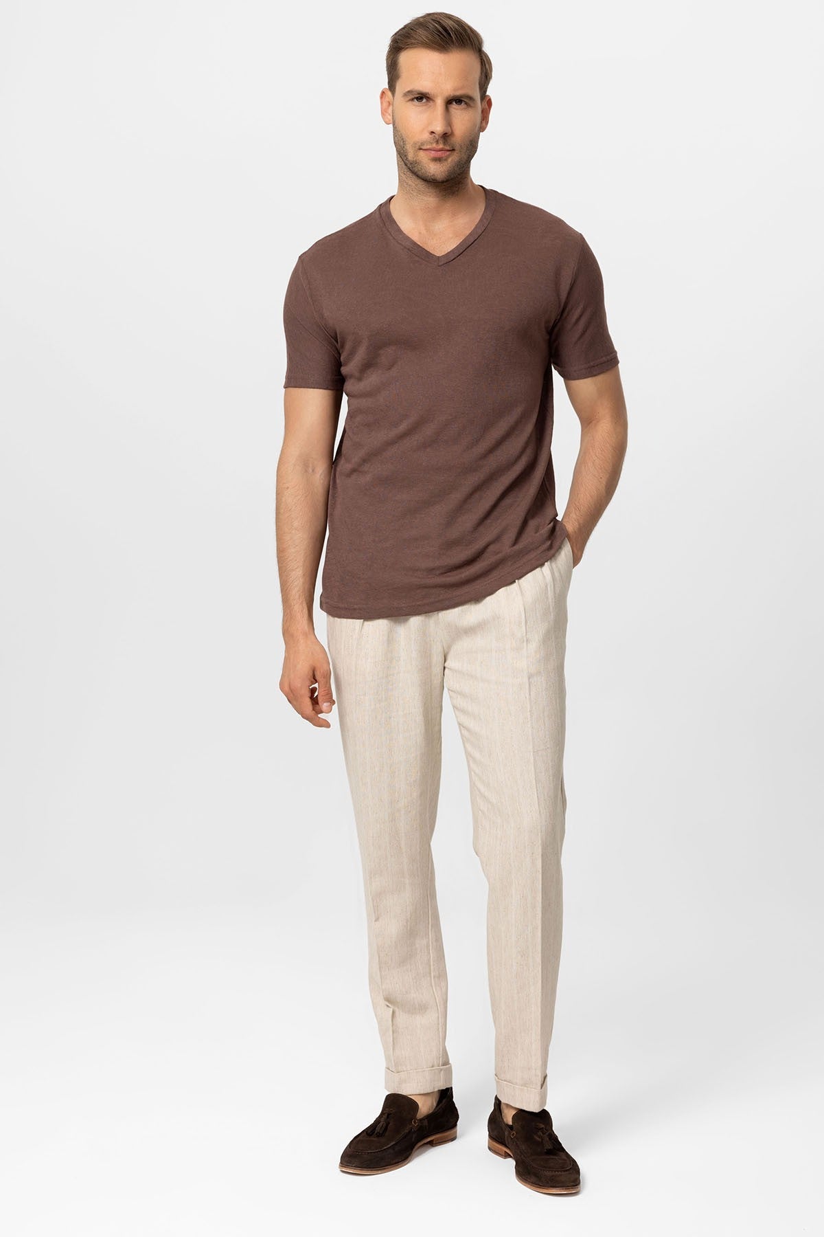 Antioch V Yaka Basic Erkek T-Shirt