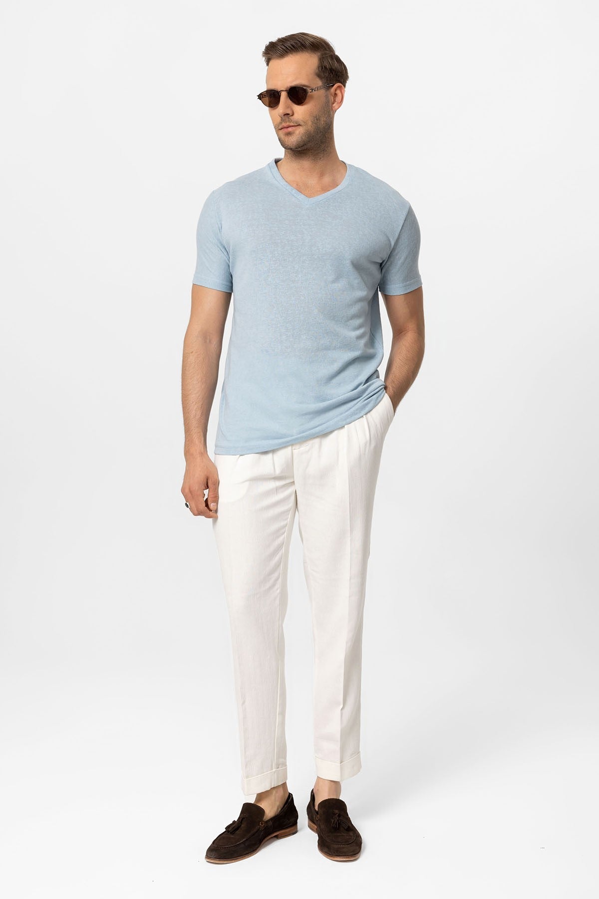 Antioch V Yaka Basic Erkek T-Shirt