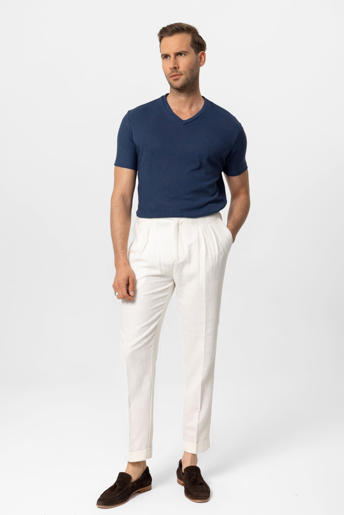 Antioch V Yaka Basic Erkek T-Shirt