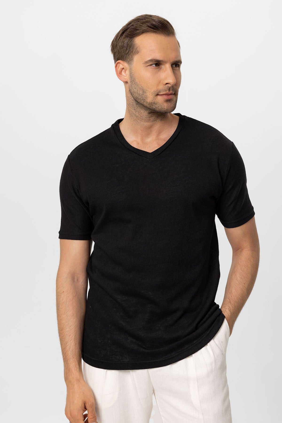 Antioch V Yaka Basic Erkek T-Shirt
