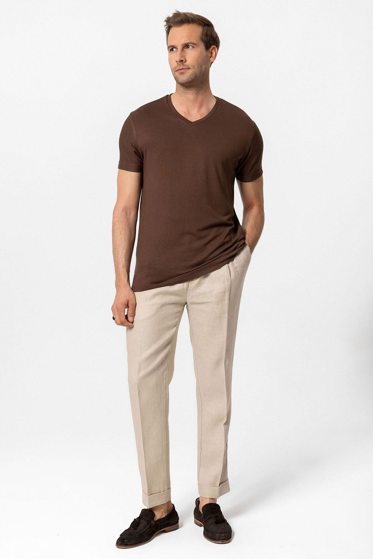 Antioch Basic V Yaka Erkek T-Shirt