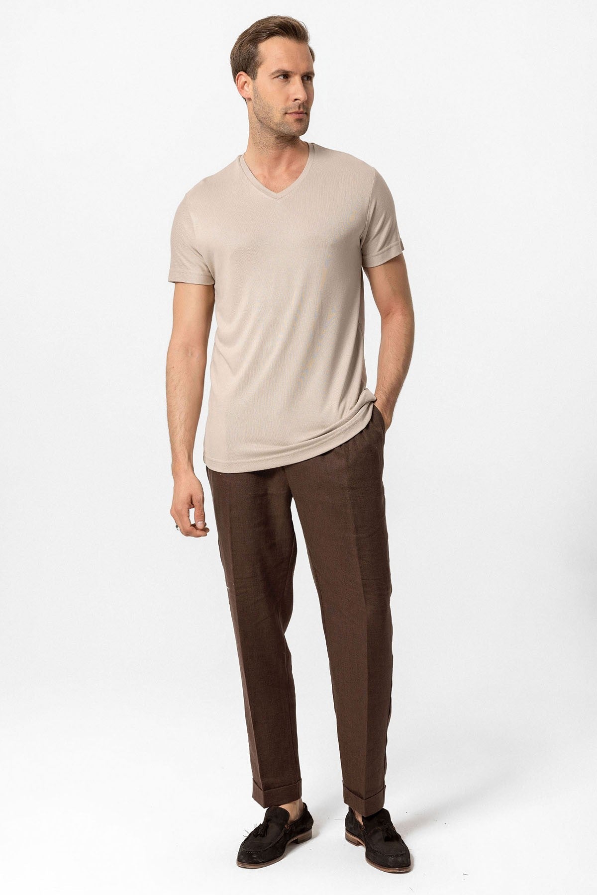 Antioch Basic V Yaka Erkek T-Shirt