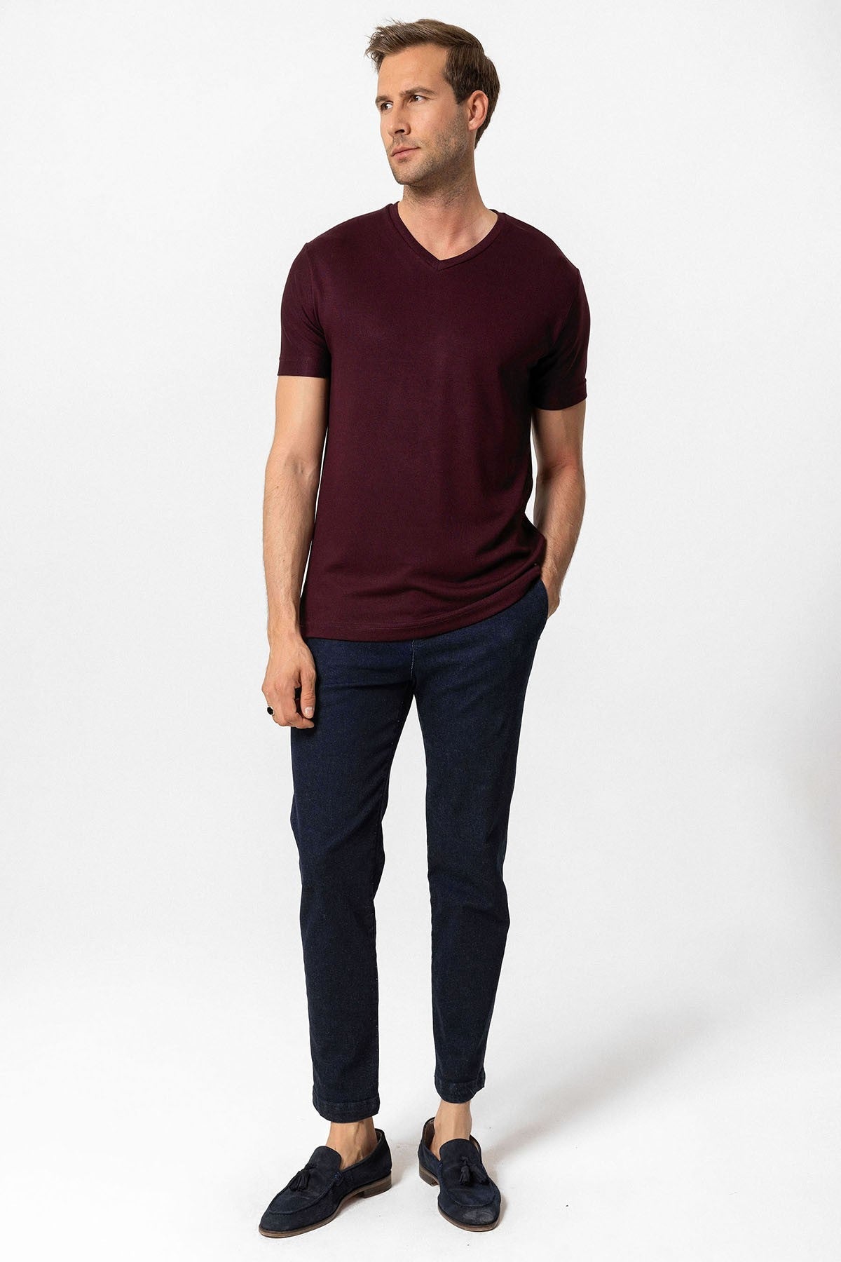 Antioch Basic V Yaka Erkek T-Shirt