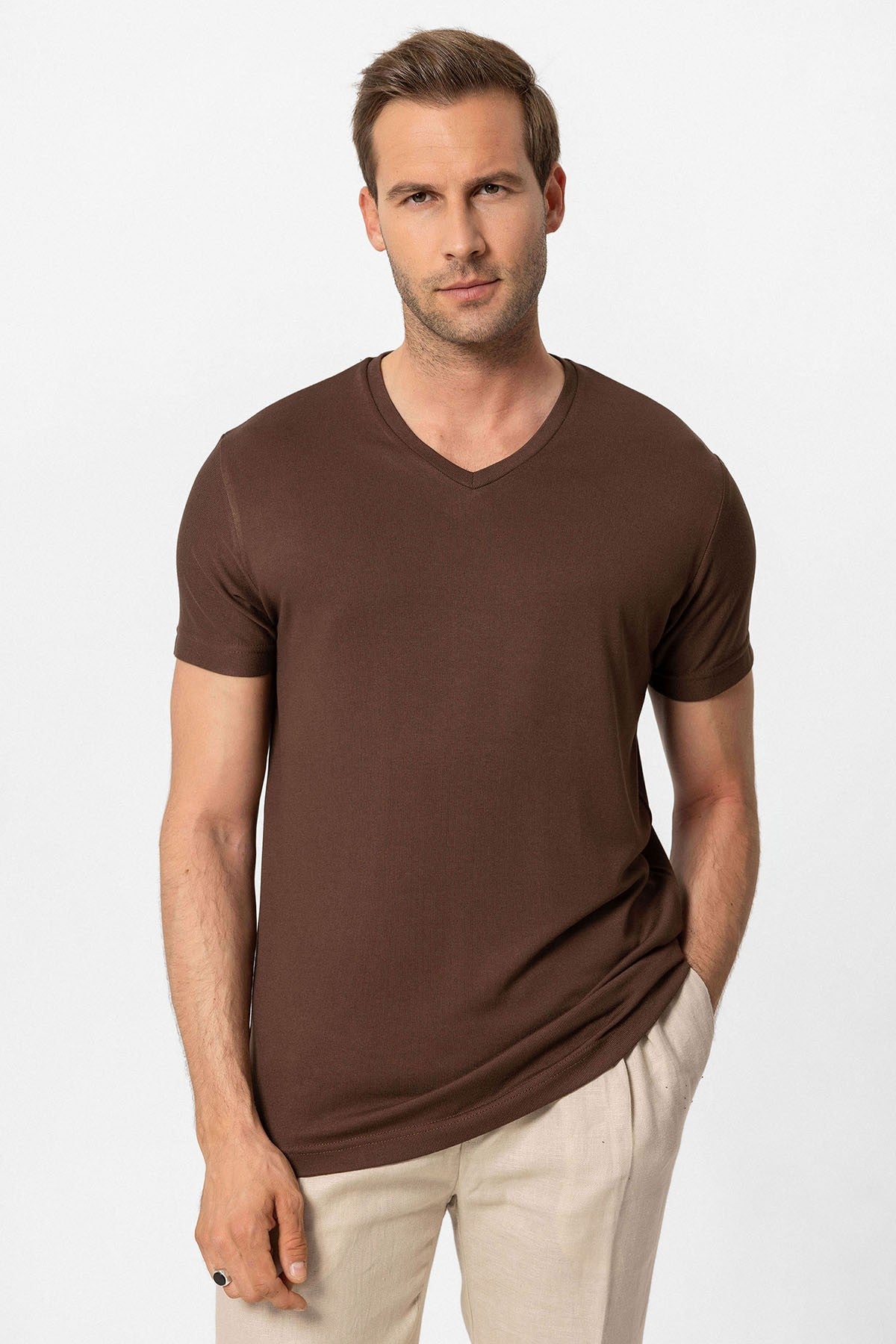 Antioch Basic V Yaka Erkek T-Shirt