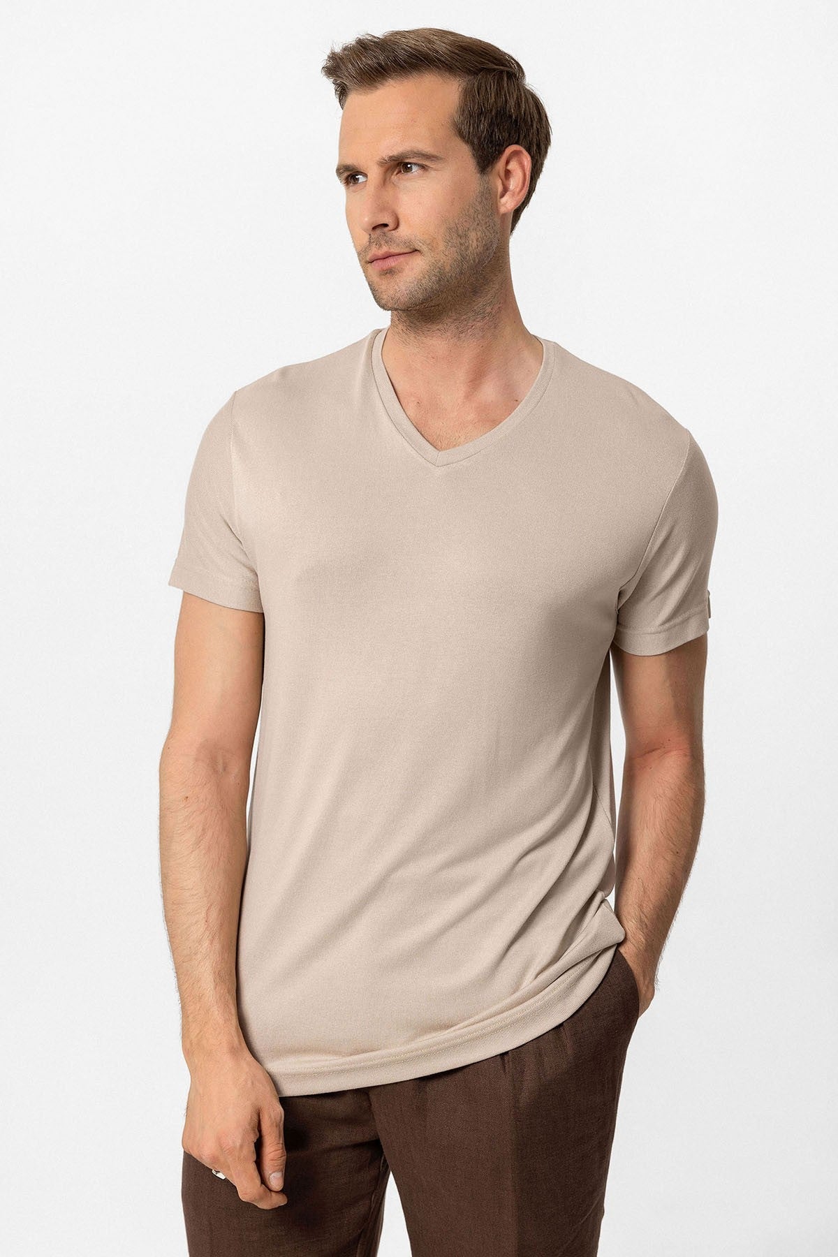 Antioch Basic V Yaka Erkek T-Shirt