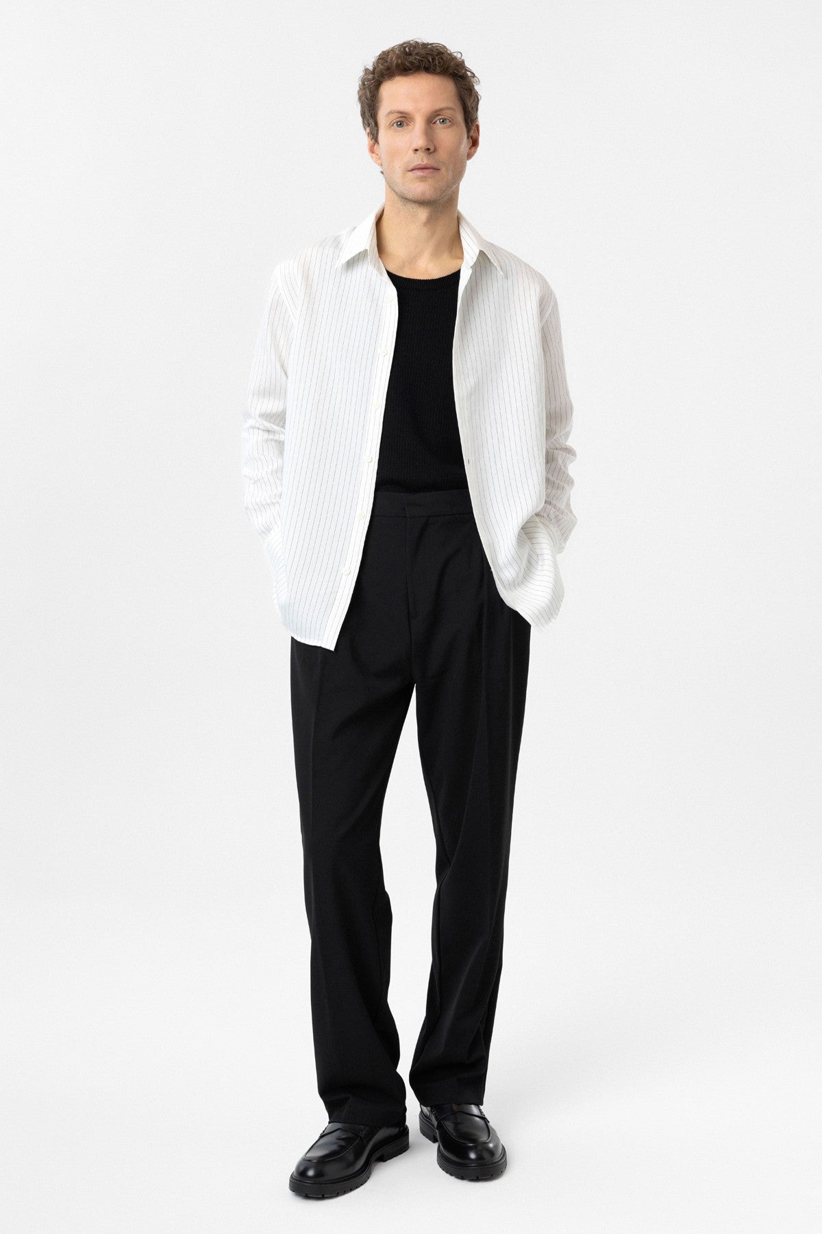 Antioch Modal Kumaş Relax Fit Çizgili Erkek Gömlek