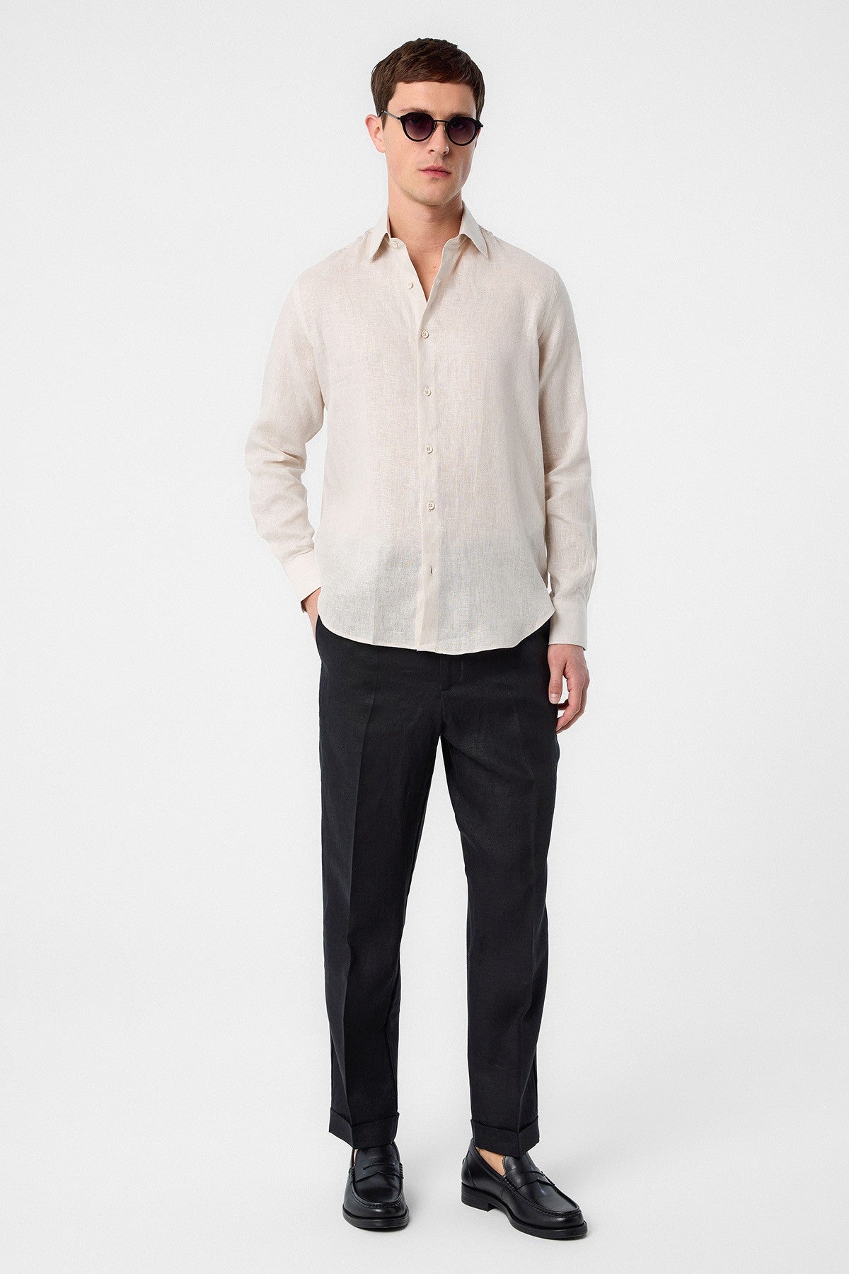 Antioch 100% Keten Comfort Fit Erkek Gömlek