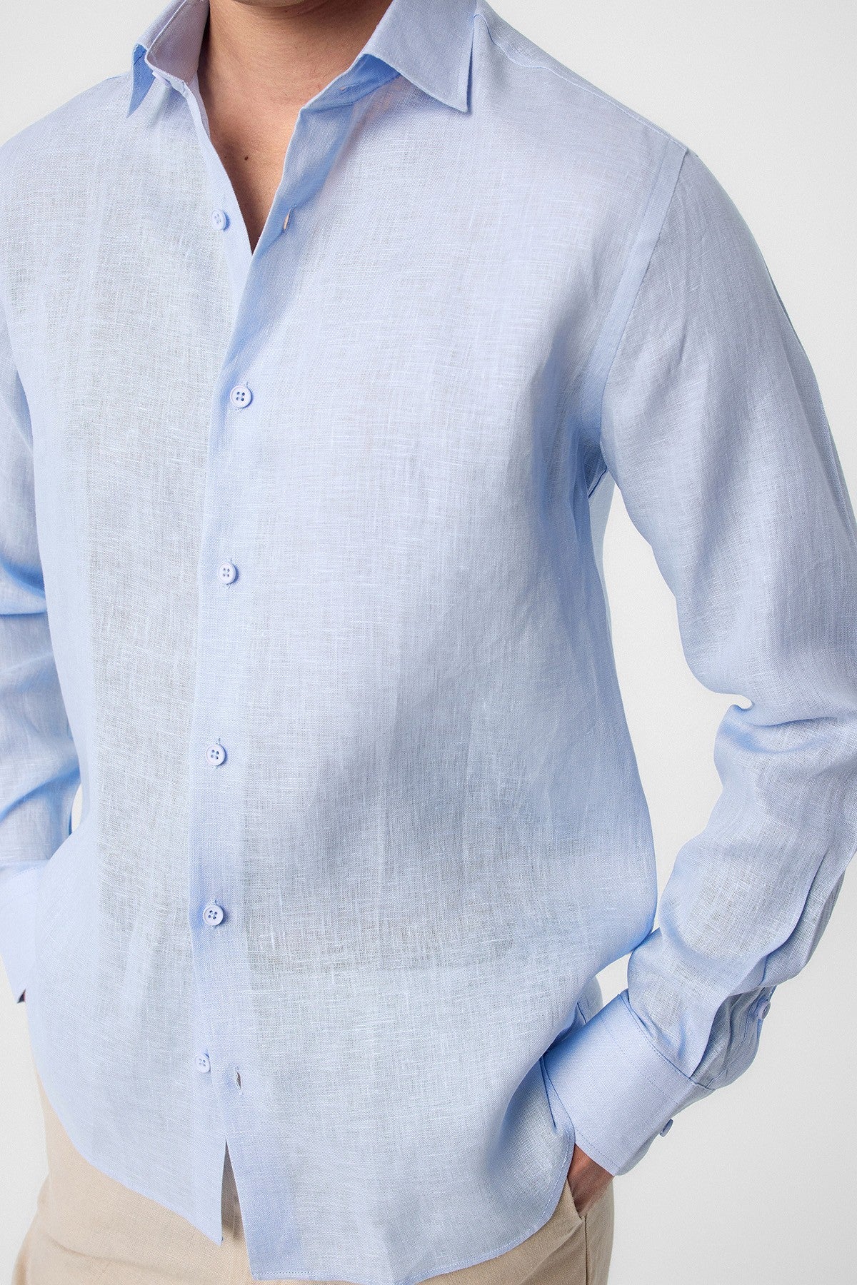 Antioch 100% Keten Comfort Fit Erkek Gömlek
