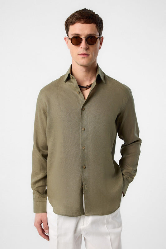 Antioch 100% Keten Comfort Fit Erkek Gömlek