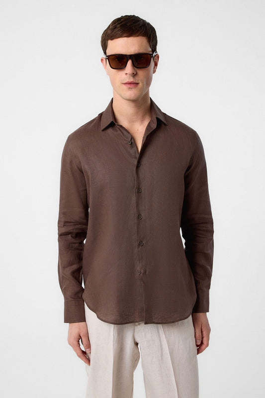 Antioch 100% Keten Comfort Fit Erkek Gömlek