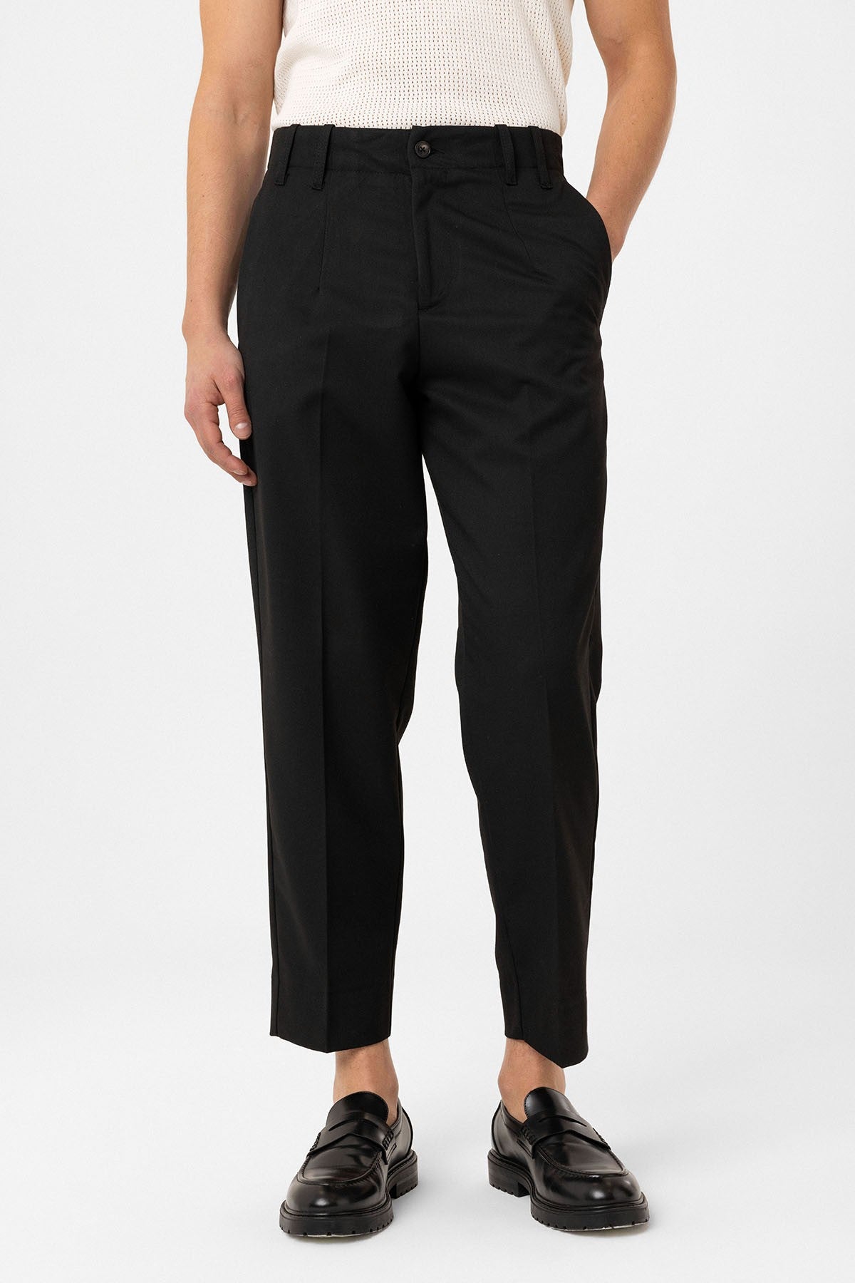 Yüksek Bel Straight Fit Erkek Pantolon