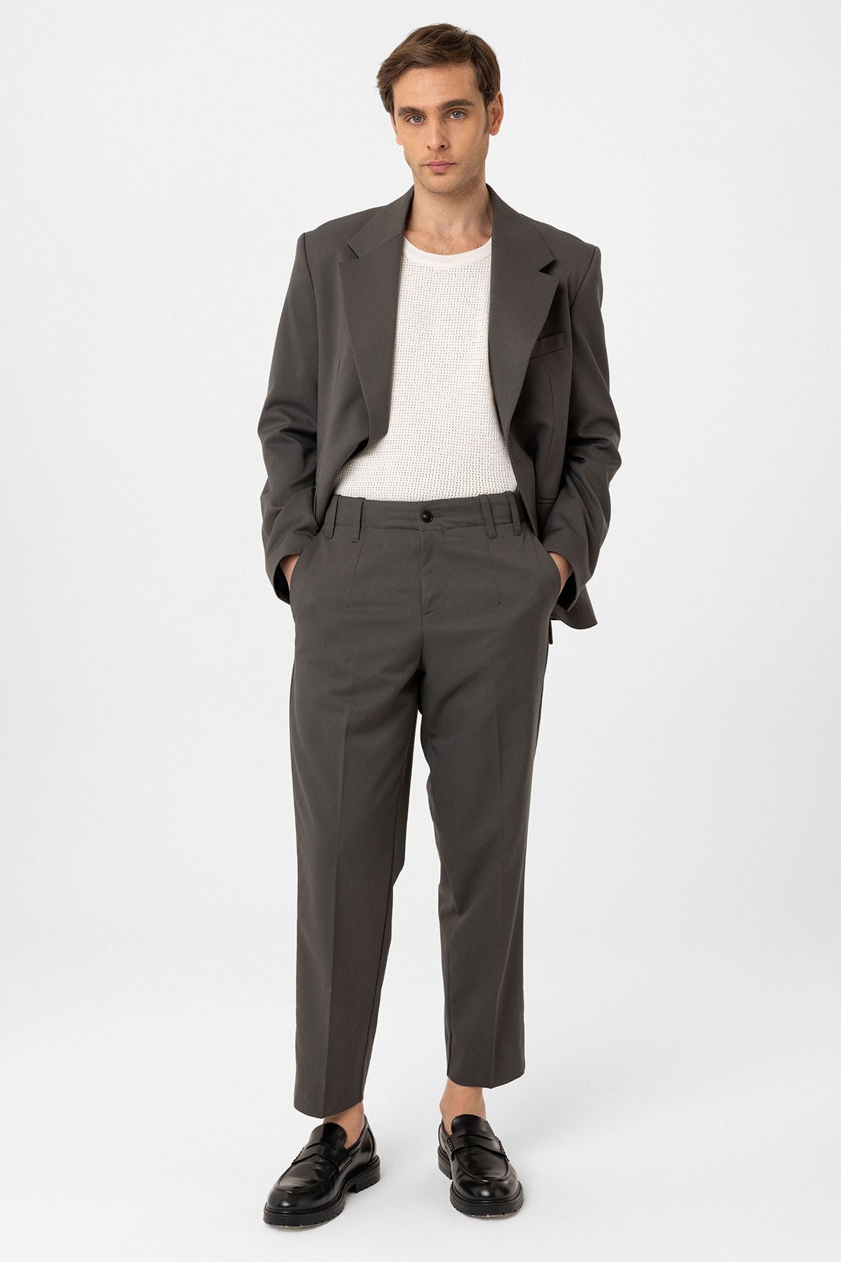 Yüksek Bel Straight Fit Erkek Pantolon