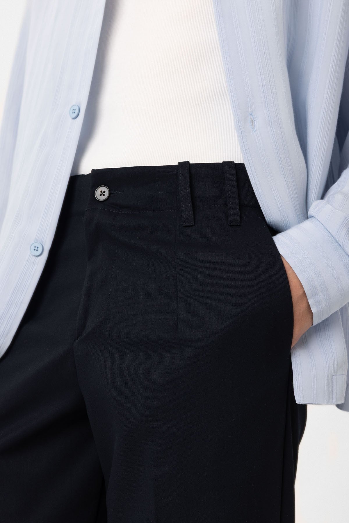 Yüksek Bel Straight Fit Erkek Pantolon