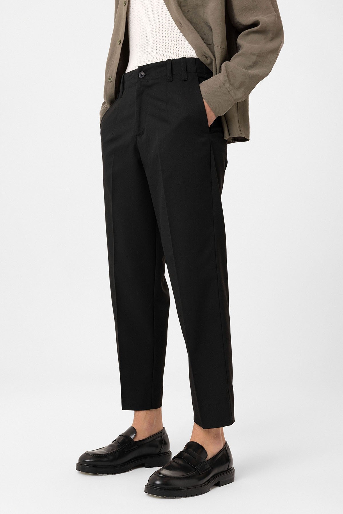 Yüksek Bel Straight Fit Erkek Pantolon