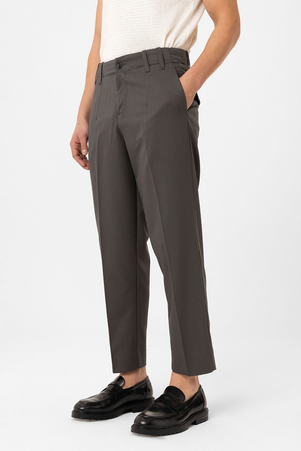 Yüksek Bel Straight Fit Erkek Pantolon
