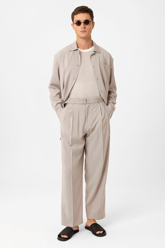 Antioch Modal Kumaş Relax Fit Kemerli Erkek Pantolon