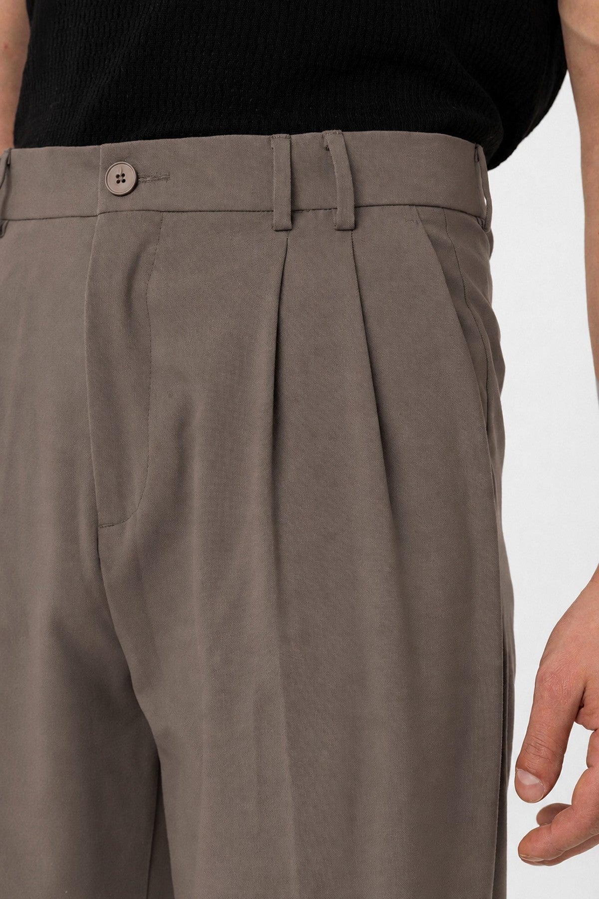Çift Pileli Baggy Fit Erkek Pantolon