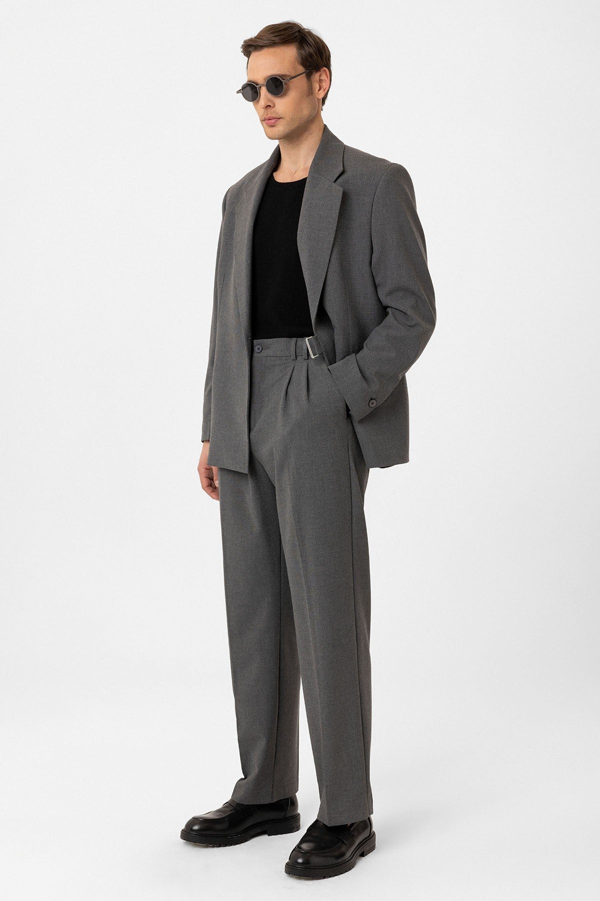 Çift Pileli Baggy Fit Erkek Pantolon