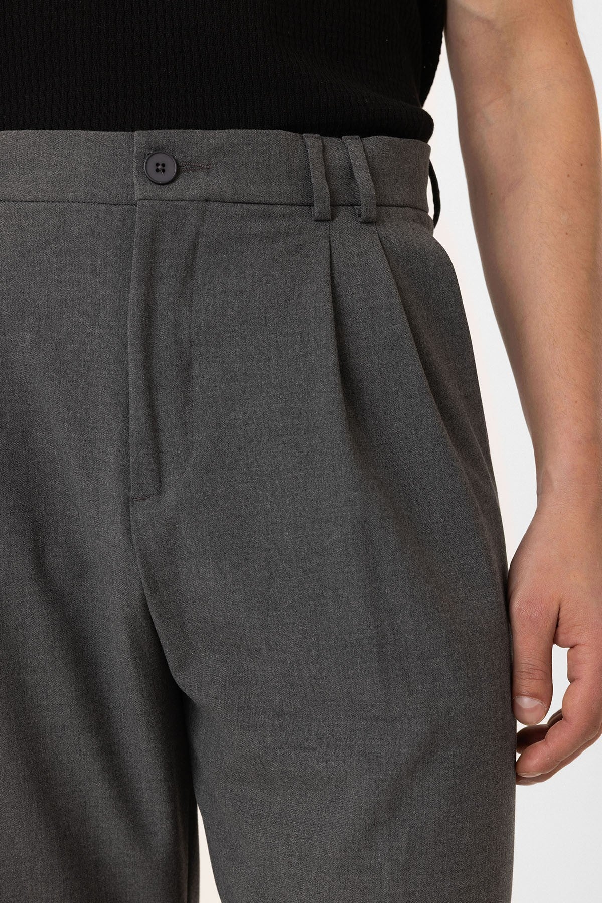 Çift Pileli Baggy Fit Erkek Pantolon