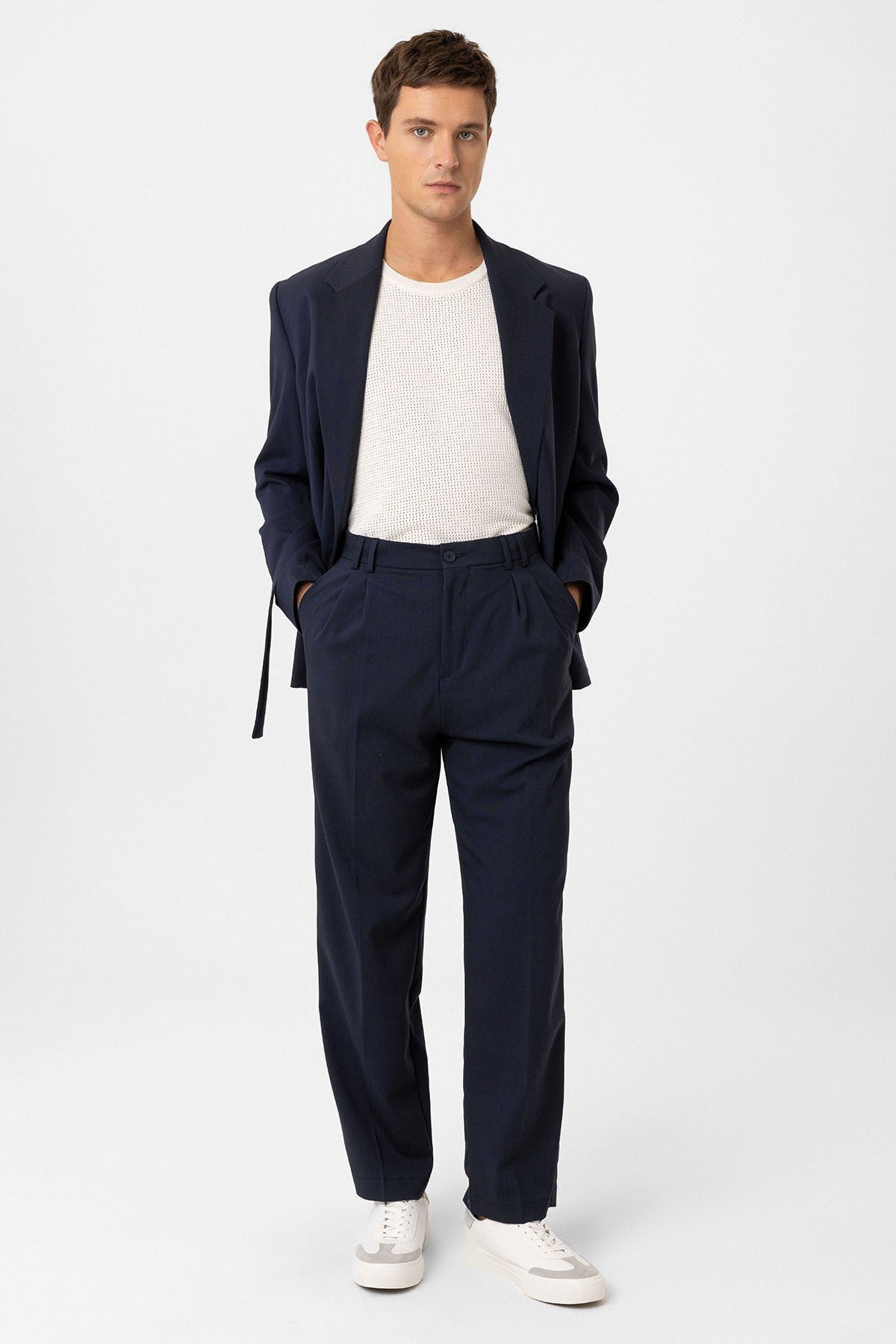 Çift Pileli Baggy Fit Erkek Pantolon