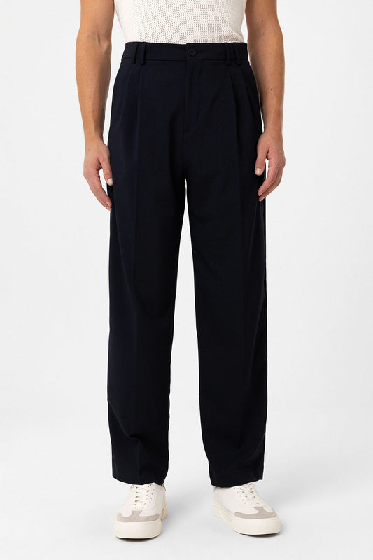 Çift Pileli Baggy Fit Erkek Pantolon