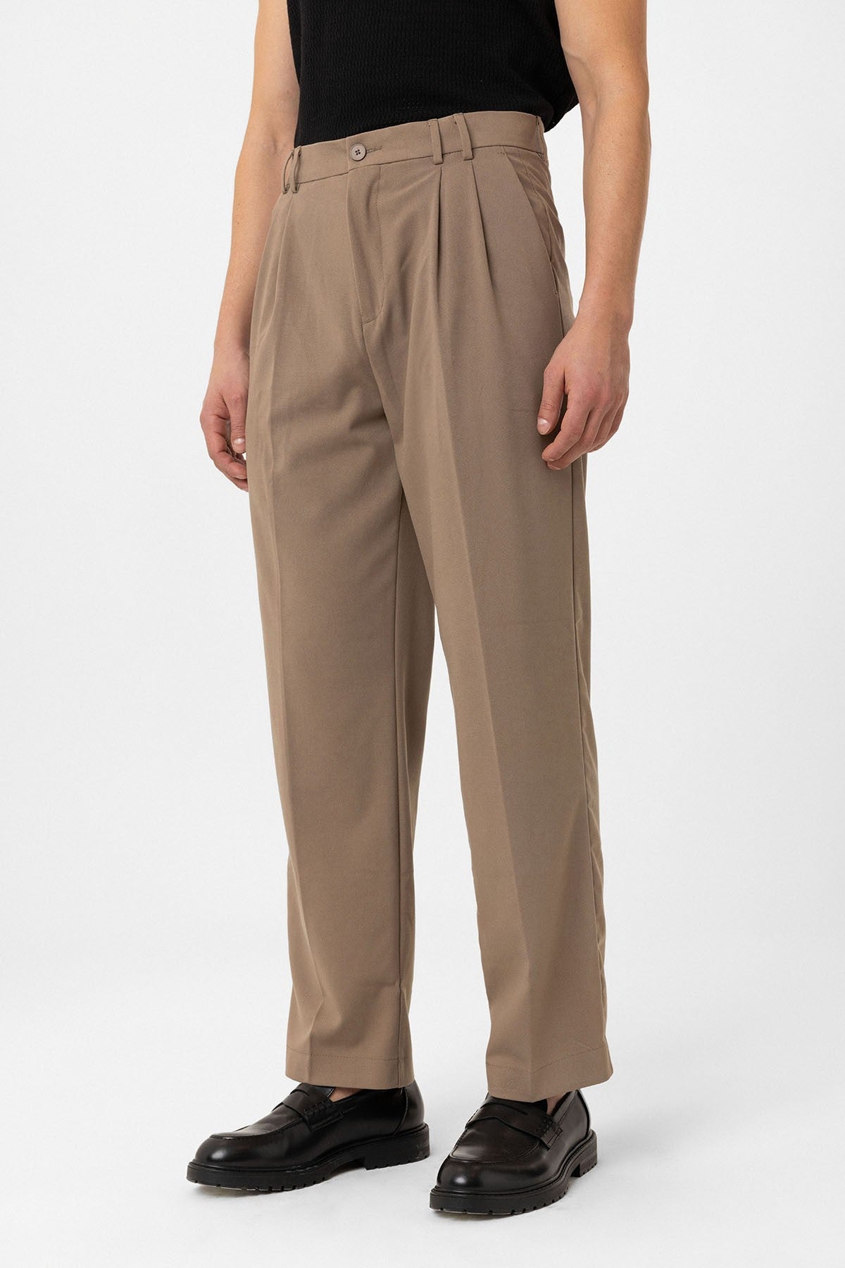Çift Pileli Baggy Fit Erkek Pantolon