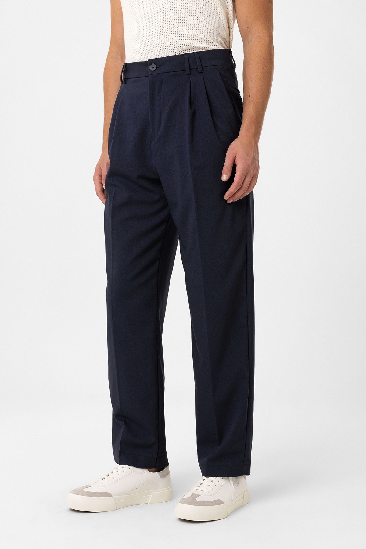 Çift Pileli Baggy Fit Erkek Pantolon