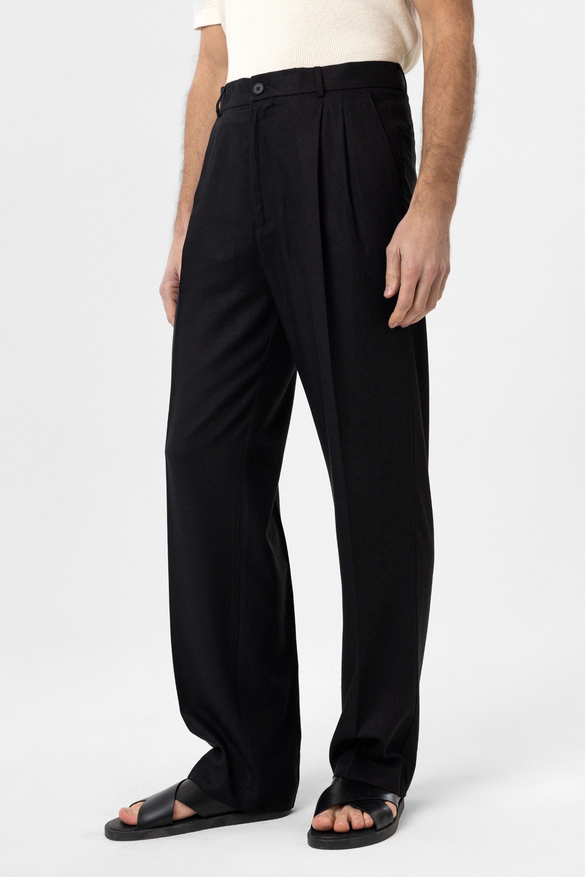 Antioch Keten Karışımlı Erkek Baggy Pantolon