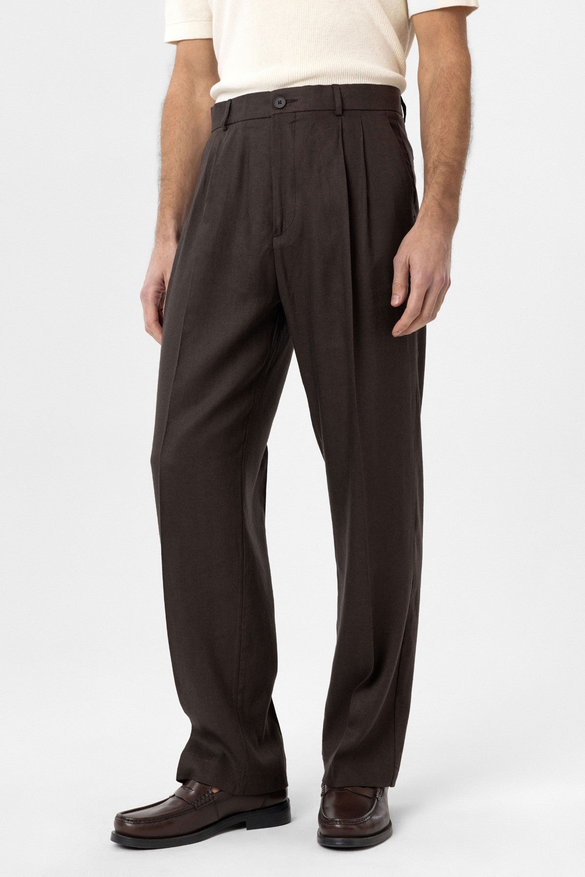Antioch Keten Karışımlı Erkek Baggy Pantolon