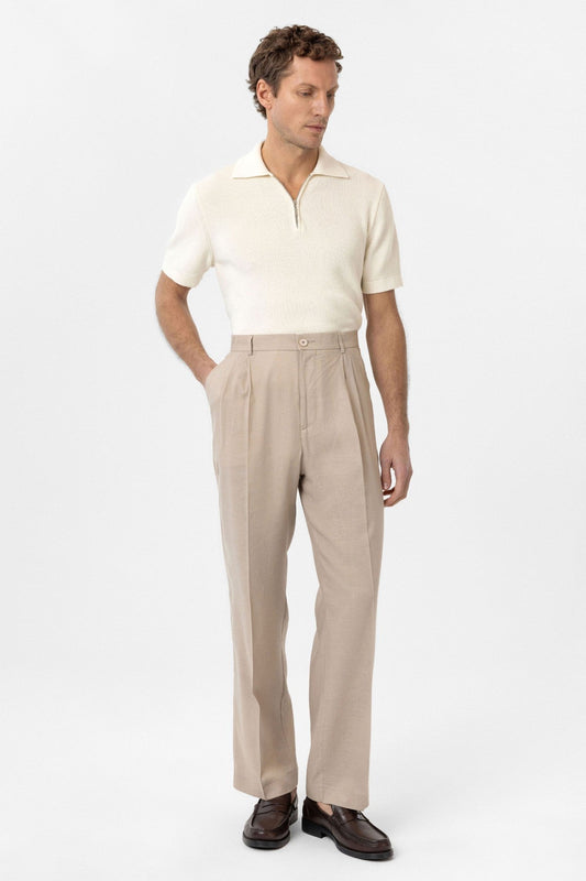 Antioch Keten Karışımlı Erkek Baggy Pantolon
