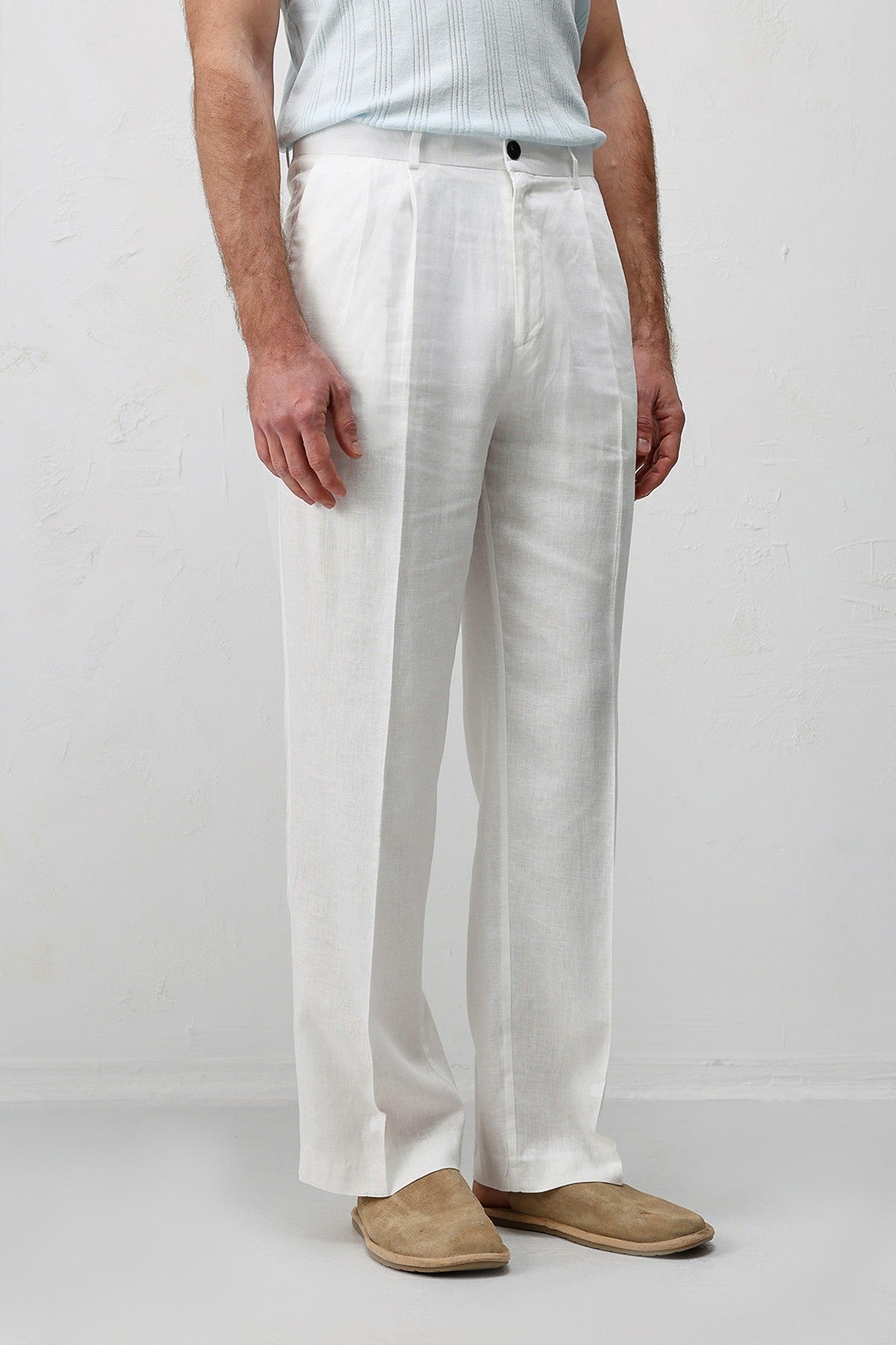 Antioch Keten Karışımlı Erkek Baggy Pantolon