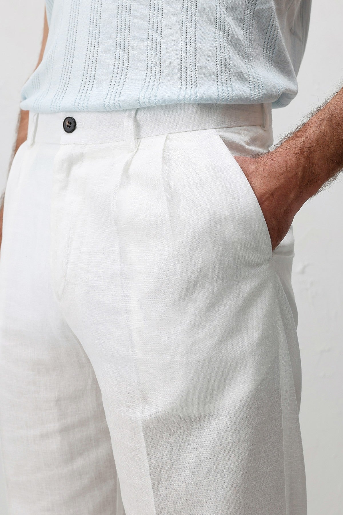Antioch Keten Karışımlı Erkek Baggy Pantolon