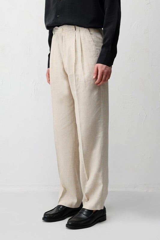 Antioch Keten Karışımlı Erkek Baggy Pantolon