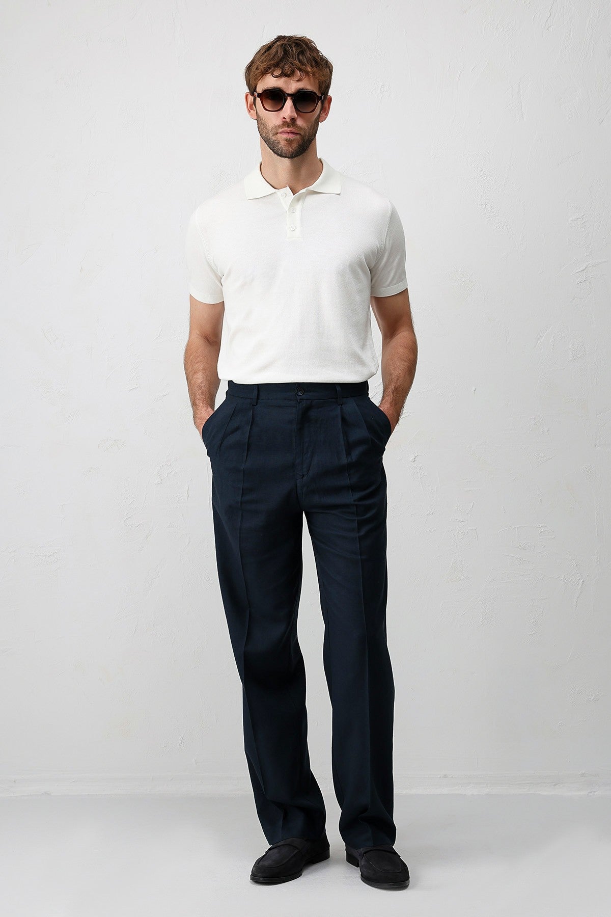 Antioch Keten Karışımlı Erkek Baggy Pantolon