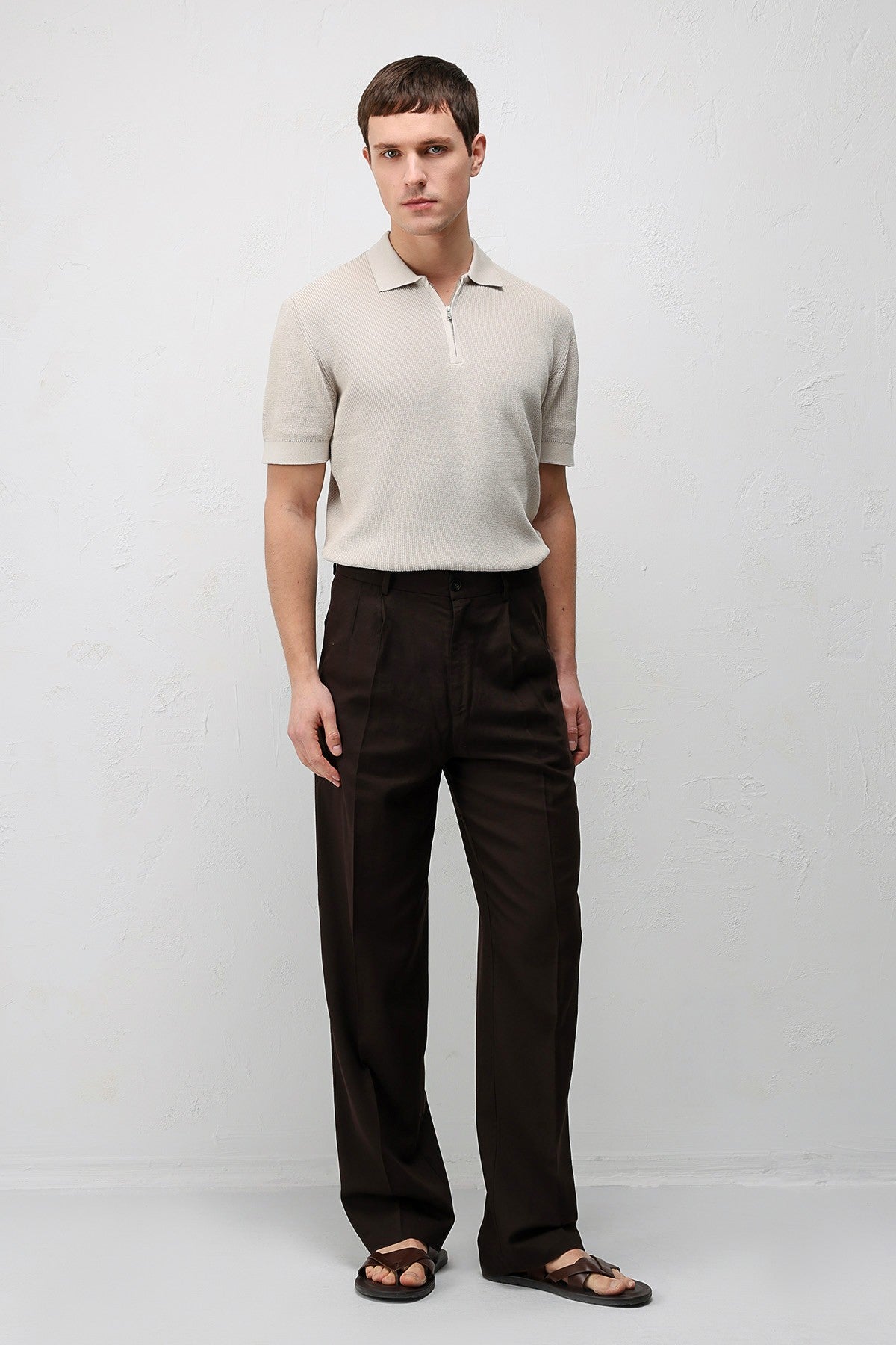 Antioch Keten Karışımlı Erkek Baggy Pantolon
