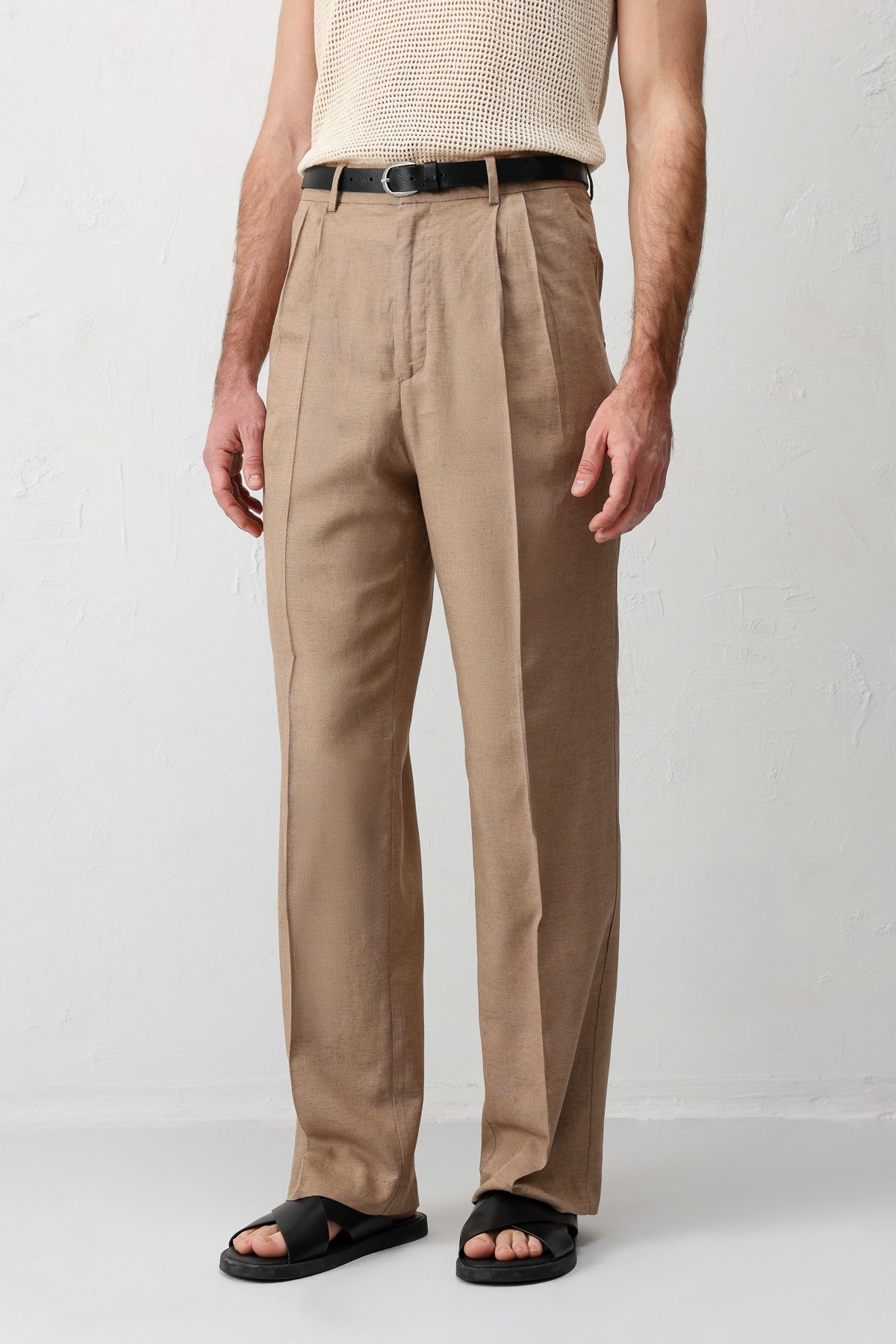 Antioch Keten Karışımlı Erkek Baggy Pantolon