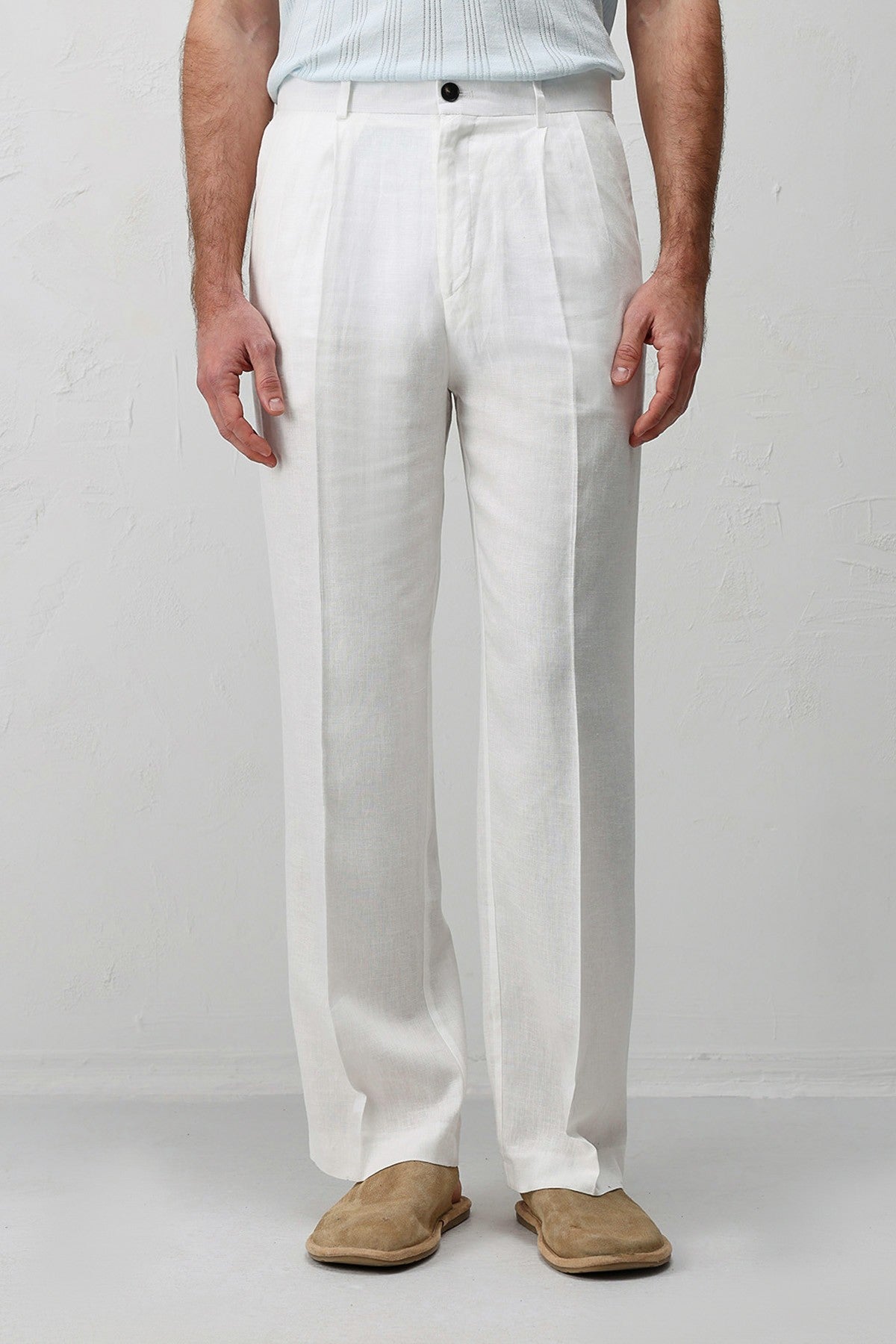 Antioch Keten Karışımlı Erkek Baggy Pantolon