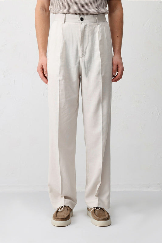 Antioch Keten Karışımlı Erkek Baggy Pantolon