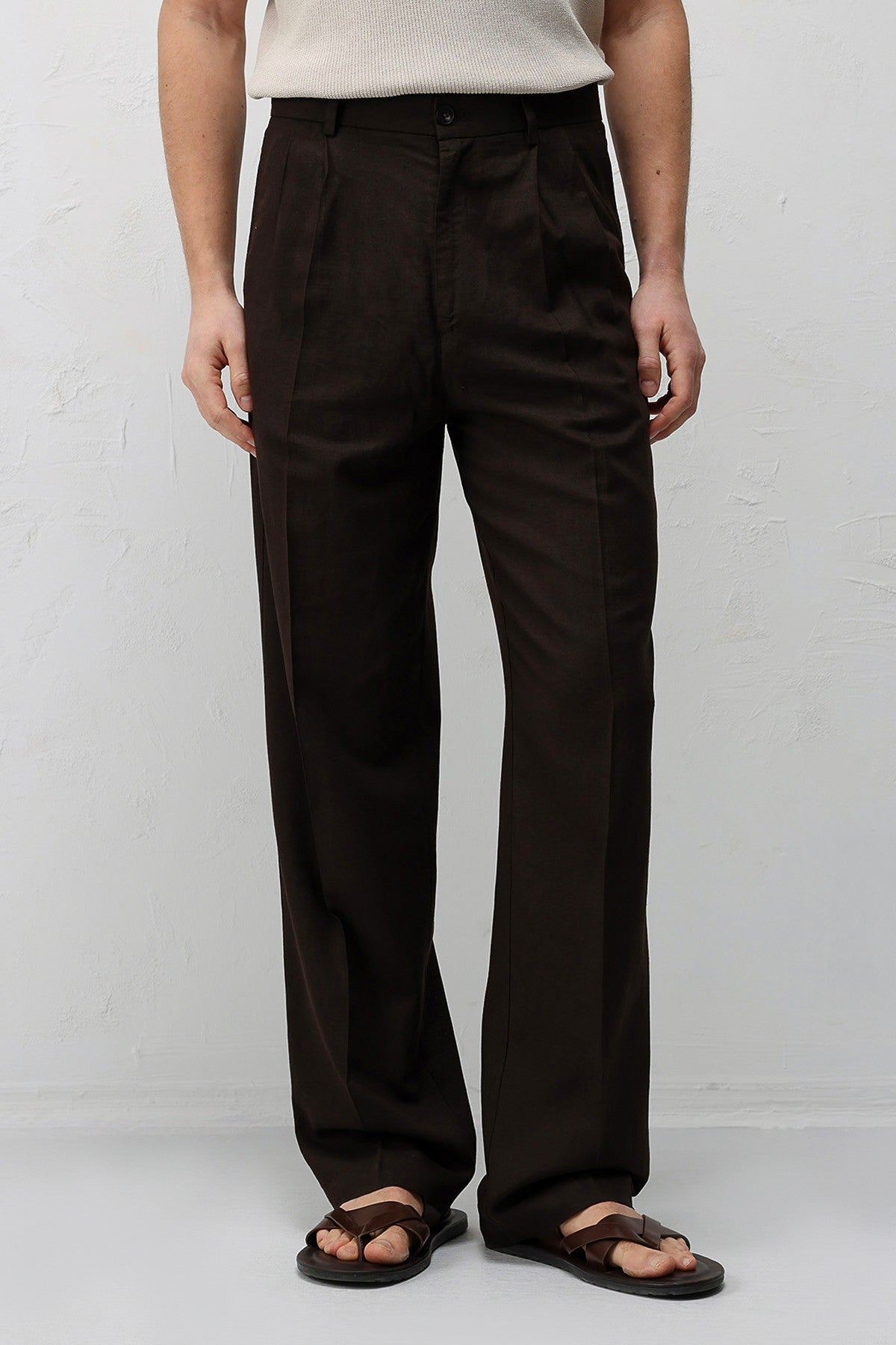 Antioch Keten Karışımlı Erkek Baggy Pantolon