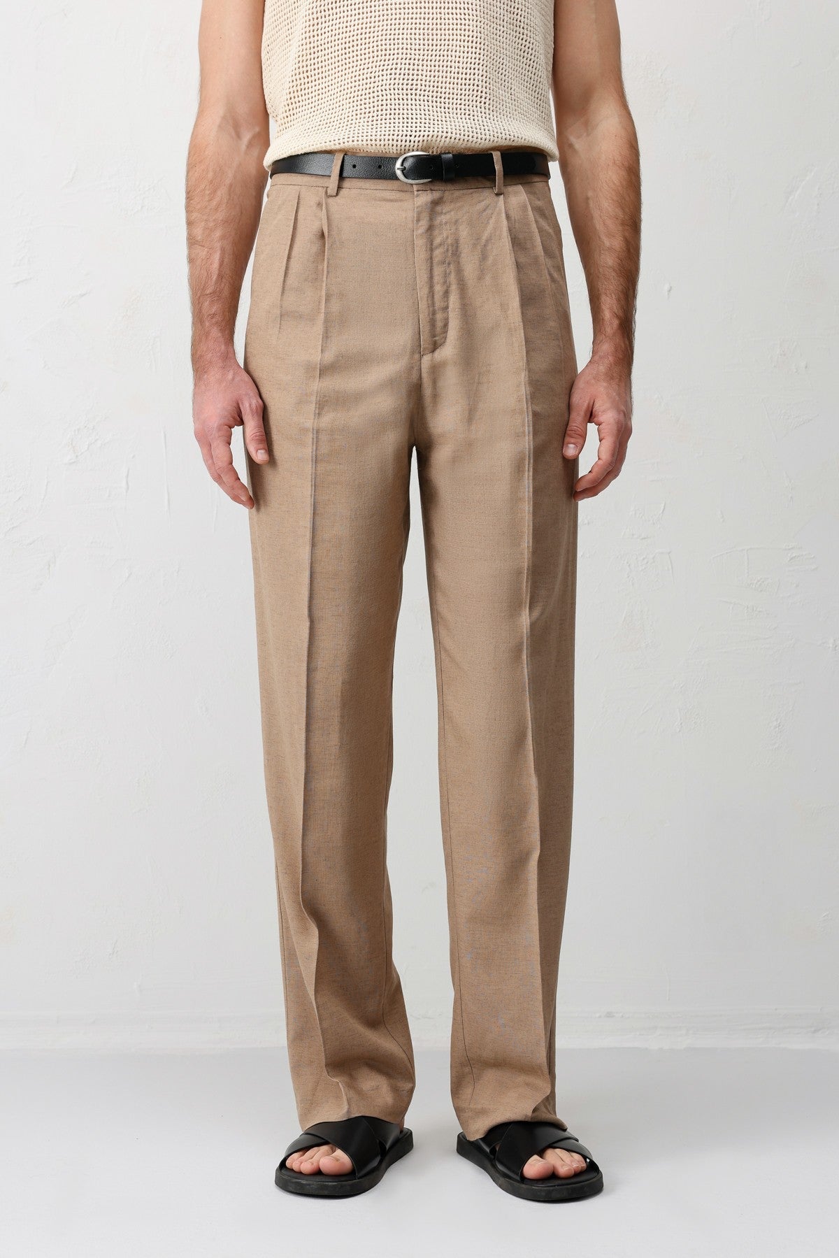 Antioch Keten Karışımlı Erkek Baggy Pantolon