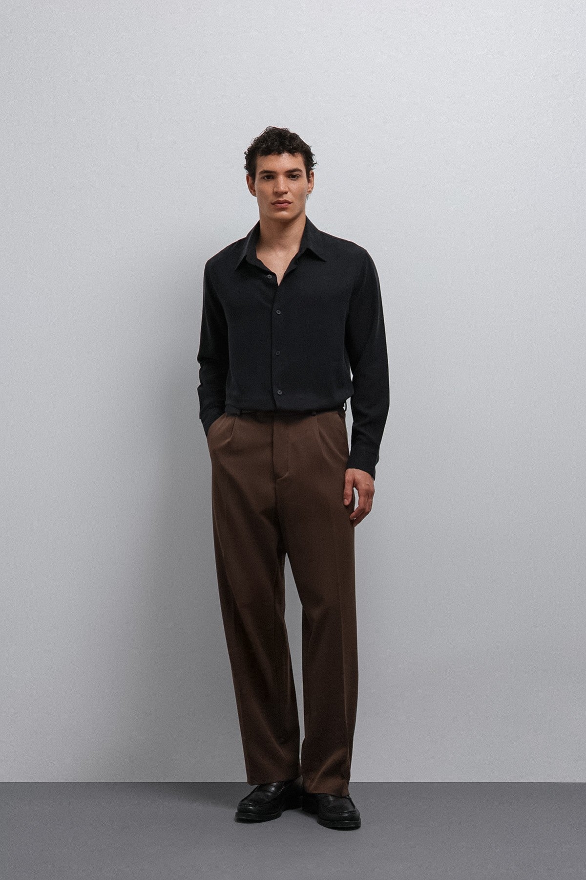 Antioch Relax Fit Baggy Pilili Erkek Pantolon