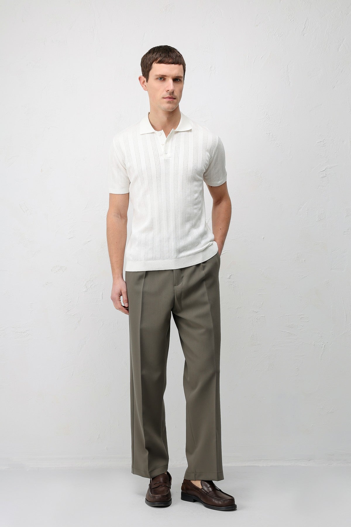 Antioch Relax Fit Baggy Pilili Erkek Pantolon