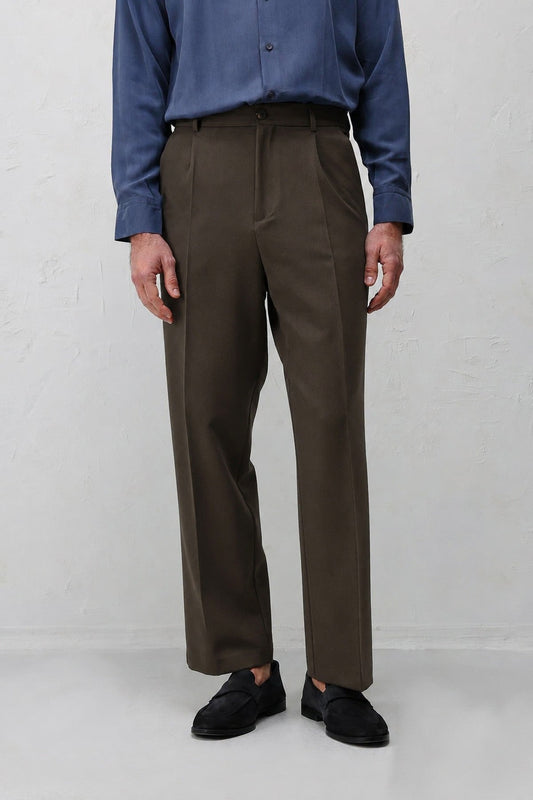 Relax Fit Pilili Erkek Pantolon