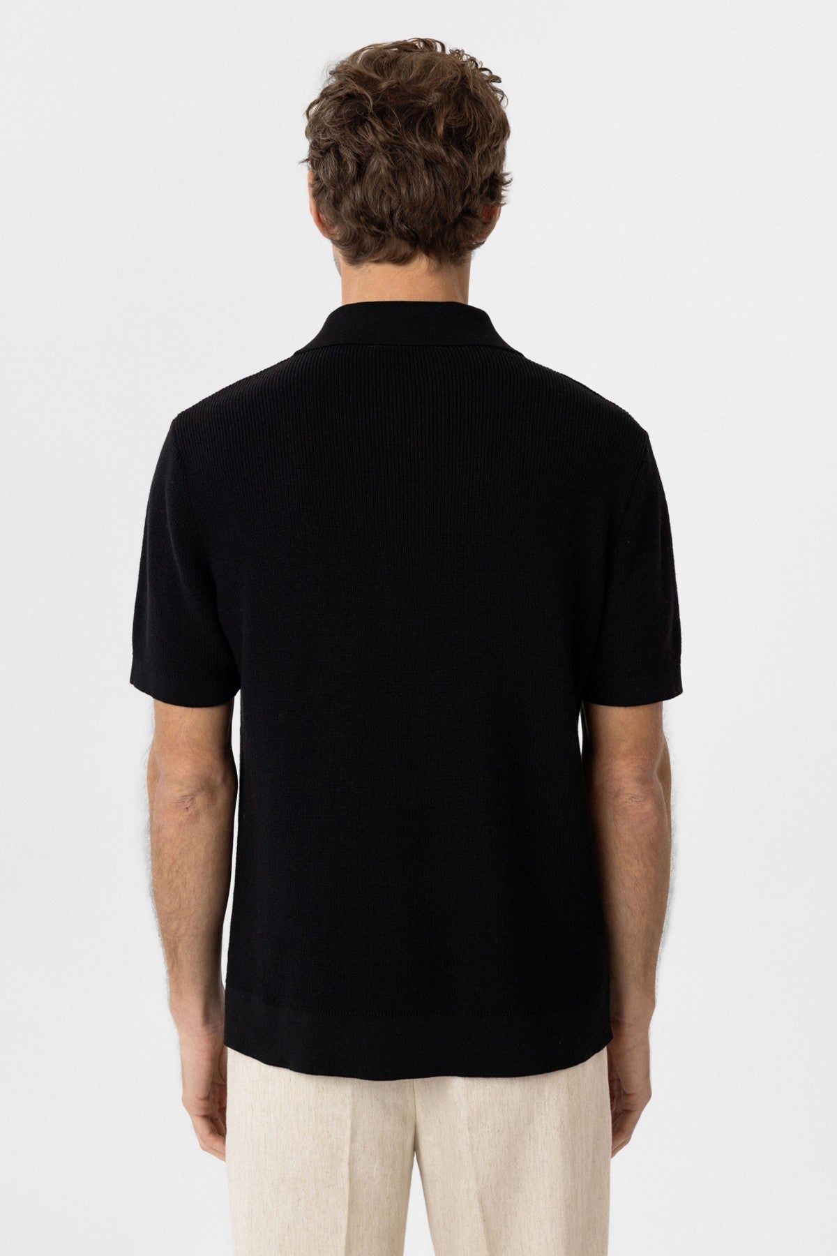 Antioch Fermuarlı Dokuma Erkek Polo Yaka Triko T-Shirt