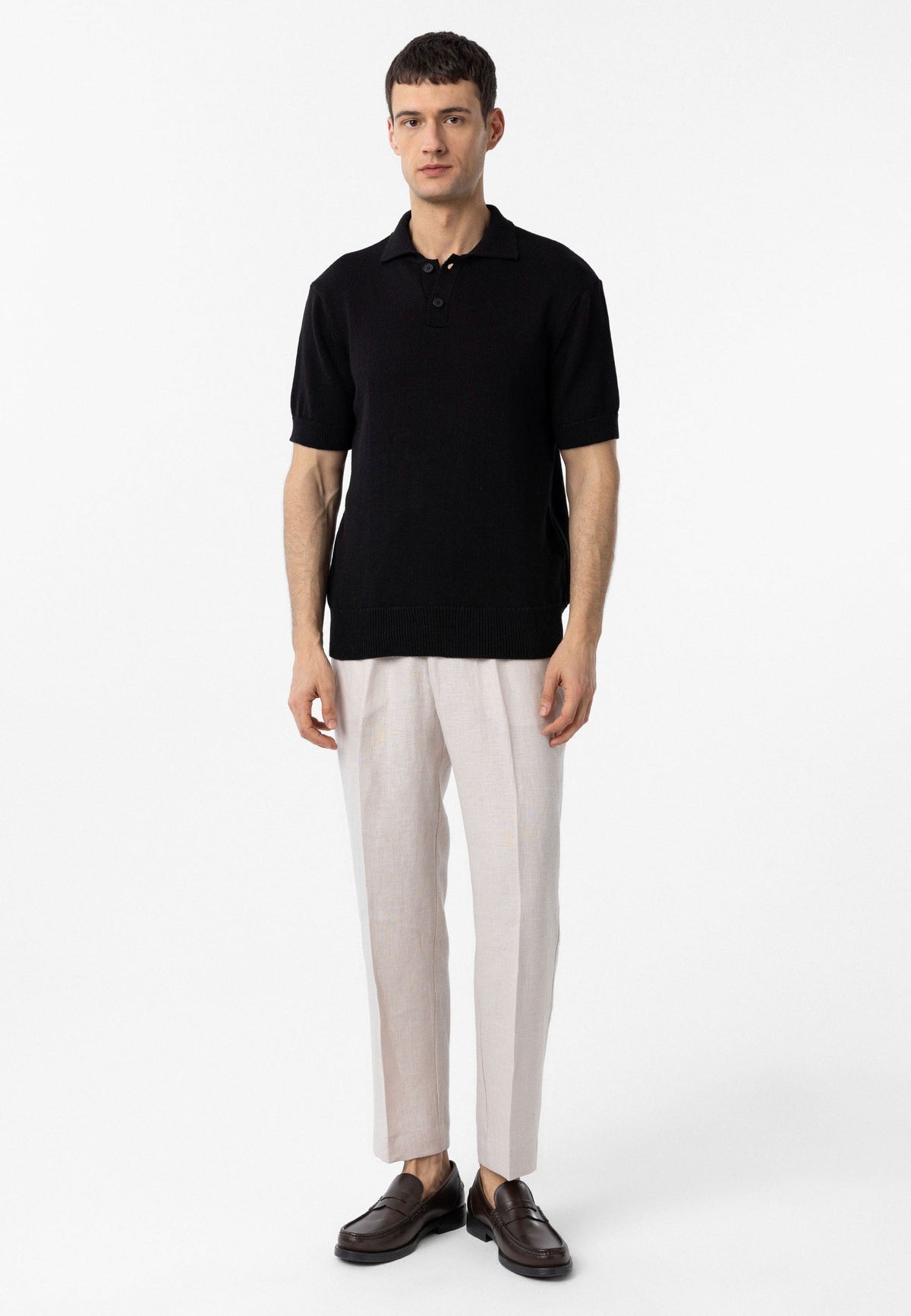 100% Pamuk Polo Yaka Triko T-Shirt