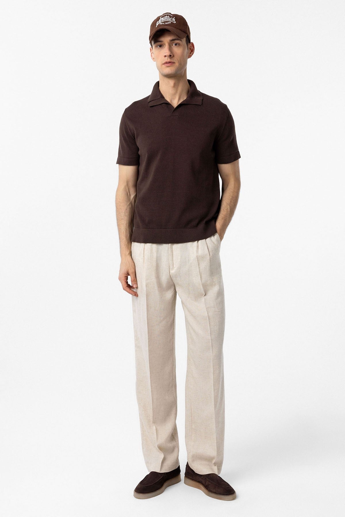 100% Pamuk Polo Yaka Triko T-Shirt